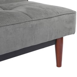 Living and Home 3 Seater Grey Faux Suede Upholstered Sofa Bed - Wilko - thumbnail 6
