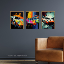 Artery8 Motorsport Grand Prix Racing Colourful Wall Art Print 30 x 41cm 3 Pack - Size: 40.5 x 30.5 x 0.3cm - Multi - Wilko - thumbnail 3