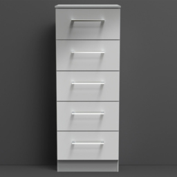 Crowndale Worcester 5 Drawer Uniform Grey and Dusk Grey Tallboy Ready Assembled - Wilko - thumbnail 1