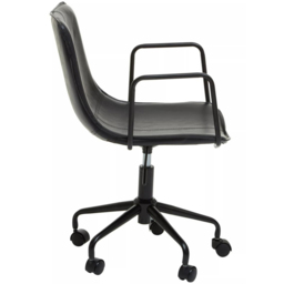 Premier Housewares Branson Black Leather Swivel Office Chair - Size: 48 x 59 x 91cm - Interiors by Premier - Wilko - thumbnail 5