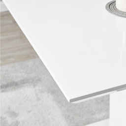 Furniturebox Molini Solara 6 Seater Dining Set White Gloss Grey and Black - Wilko - thumbnail 6