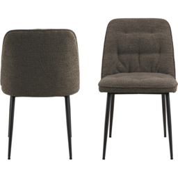 Florence Brooke Set of 2 Taupe Dining Chair - Blue - Furniture To Go - Wilko - thumbnail 4