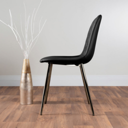 Furniturebox Arona Solara 6 Seater Round Dining Set Black and Chrome - Wilko - thumbnail 4
