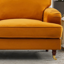 Woodbury 2 Seater Orange Velvet Sofa - Artemis Home - Wilko - thumbnail 4