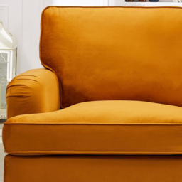 Woodbury 2 Seater Orange Velvet Sofa - Artemis Home - Wilko - thumbnail 3