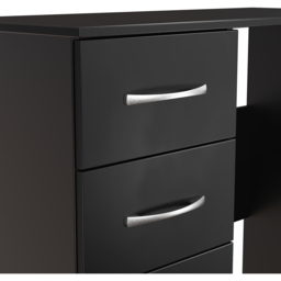 Crowndale Avon 3 Drawer Black Matt Dressing Table Ready Assembled - Size: 80 x 90 x 39cm - Wilko - thumbnail 6