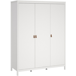 Florence Barcelona 3 Door White Wardrobe - Wilko - thumbnail 3