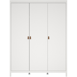 Florence Barcelona 3 Door White Wardrobe - Wilko - thumbnail 4