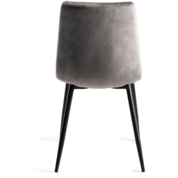 Bentley Designs Mondrian Set of 2 Grey Velvet Dining Chair - Wilko - thumbnail 6