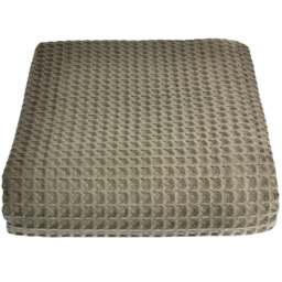 Allure Home Fashions Hotel Khaki Waffle Throw Blanket 175 x 225cm - Green - Wilko - thumbnail 1