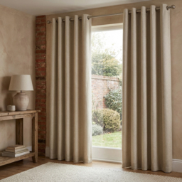 Taylor Blackout Eyelet Curtains - Natural/137cm/168cm - My - Wilko - thumbnail 4