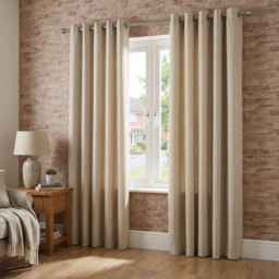 Taylor Blackout Eyelet Curtains - Natural/137cm/168cm - My - Wilko - thumbnail 3