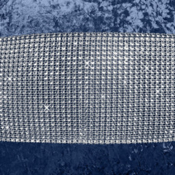 Intimates Diamonte Crushed Velvet Navy Filled Cushion 43 x 43cm 2 Pack - Blue - Wilko - thumbnail 3