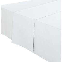 Divante 180 Thread Count Cotton Flat Sheet - White/King - Wilko