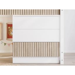 Flair Luca White and Oak Ribbed Mid Sleeper - Size: Single - Wilko - thumbnail 5