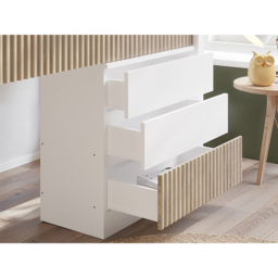 Flair Luca White and Oak Ribbed Mid Sleeper - Size: Single - Wilko - thumbnail 6