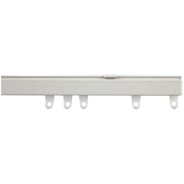 New Edge Blinds 490cm Fineline Aluminium White Curtain Track - Wilko - image 1