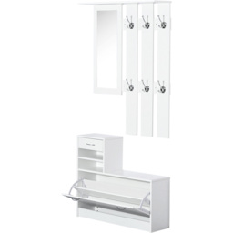 Portland White Entryway Furniture Set - Size: 90 x 22 x 116cm - Wilko - thumbnail 3