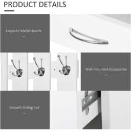Portland White Entryway Furniture Set - Size: 90 x 22 x 116cm - Wilko - thumbnail 7