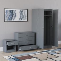 Vida Designs Riano Grey 3 Piece Bedroom Furniture Set - Wilko - thumbnail 5