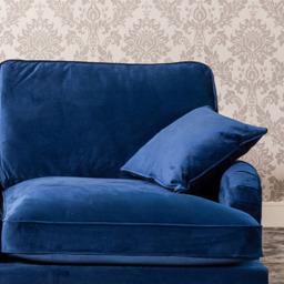 Mackenzie 2 Seater Blue Plush Velvet Sofa - Artemis Home - Wilko - thumbnail 4