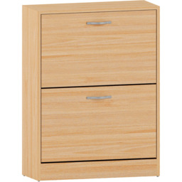 Vida Designs Pine Effect 2 Drawer Shoe Cabinet - Size: 80 x 60 x 24cm - Wood - Wilko - thumbnail 3