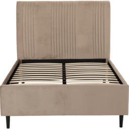 Seconique Maine King Size Taupe Velvet Fabric Bed Frame - Wilko - thumbnail 5