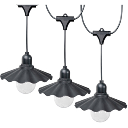 ValueLights Black Pleated Scallop LED Battery Operated Outdoor Garden String Light 6 Pack - Size: 25 x 319 x 15cm - Wilko - thumbnail 3