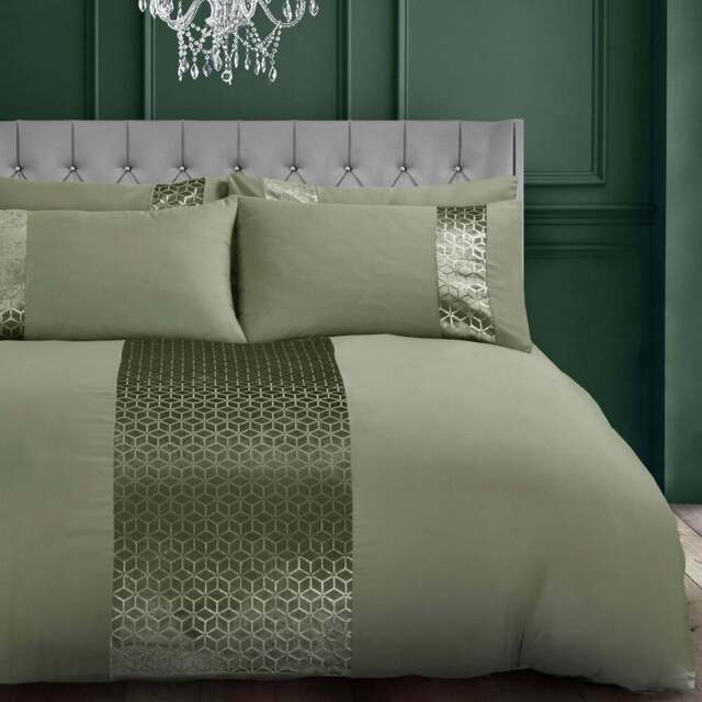 Velosso Sephora King Size Sage Duvet Set - Green - Wilko - image 1
