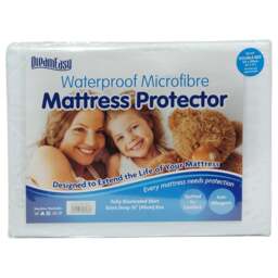 DreamEasy Quilted Waterproof Pillow Protector Pair - Size: 48 x 74cm - White - Wilko