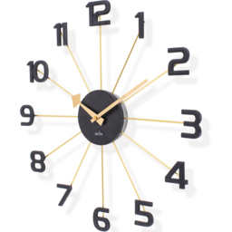 Acctim Astraea Gold and Black Spoke Wall Clock - Size: 4.5 x 49.2 x 49.2cm - Multi - Wilko - thumbnail 3