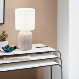 EGLO Bellariva Cream and White Table Lamp - Size: 15.0 x 15.0 x 32.0cm - Wilko - thumbnail 3