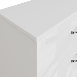 FWStyle Chilton 5 Drawer White Gloss Chest of Drawers - Wilko - thumbnail 5