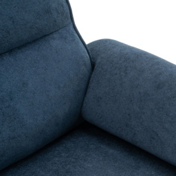 Living and Home 2 Seater Blue Chenille Sofa - Wilko - thumbnail 4