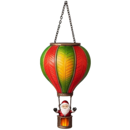 Marco Paul Santa Flaming Balloon Christmas Decoration 45cm - Size: 20 x 20 x 10cm - Multicoloured - Wilko - thumbnail 1