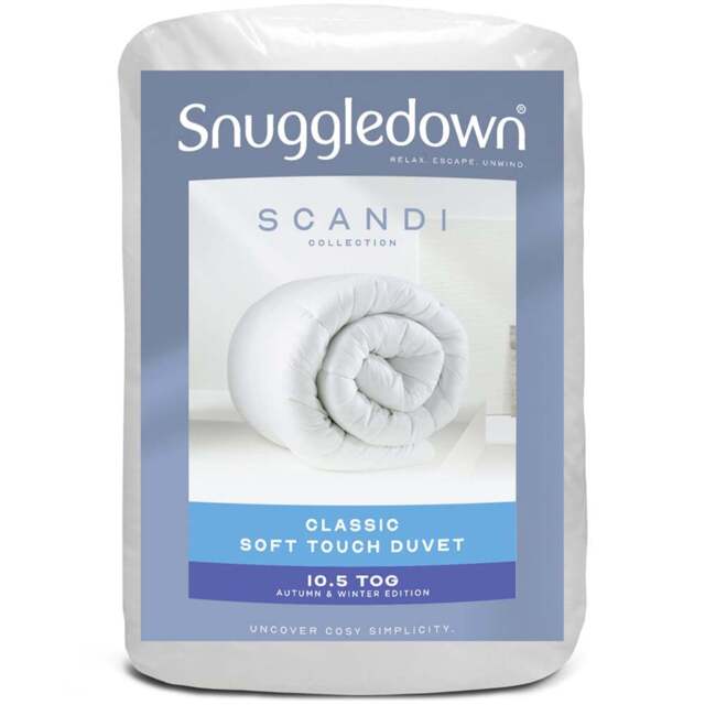 Snuggledown Double White Scandinavian Hollowfibre Duvet  10.5 Tog - Wilko - image 1
