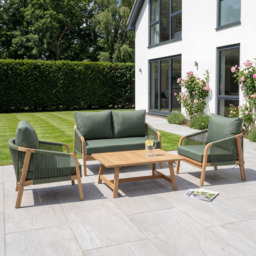 Artemis Home Andria 4 Seater Green Rope Garden Lounge Set - Wilko - thumbnail 4
