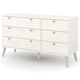 Core Products Augusta Curve 3 Plus 3 Drawer Wide Chest of Drawers - White - Wilko - thumbnail 3