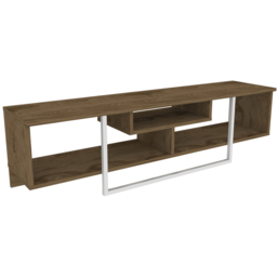 Decorotika Asal 3 Shelf Oud Oak and White Modern TV Unit - Size: 40 x 149.4 x 35.2cm - Multi - Wilko - thumbnail 3