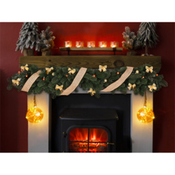 Xmas Haus LED Glass Ball Decoration - Size: 500 x 120 x 120cm - Brown - Wilko - thumbnail 4