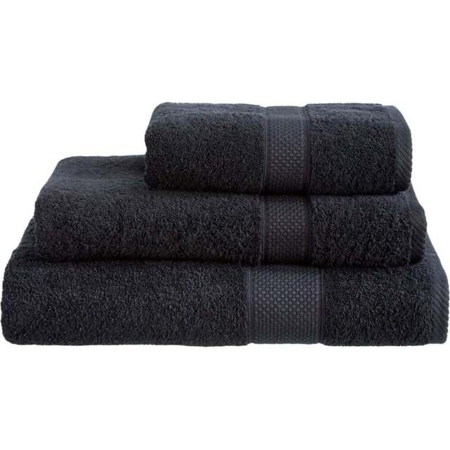 Imperial Hotel Quality Black Combed Cotton Turkish Bath Mat - Size: 50 x 80 x 4cm - Wilko - image 1