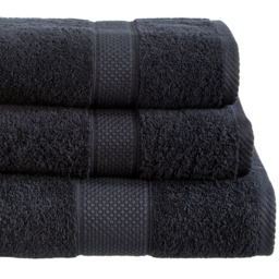 Imperial Hotel Quality Black Combed Cotton Turkish Bath Mat - Size: 50 x 80 x 4cm - Wilko - thumbnail 3