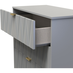 Crowndale Las Vegas Dusk Grey 3 Drawer Deep Chest of Drawers Ready Assembled - Wilko - thumbnail 7