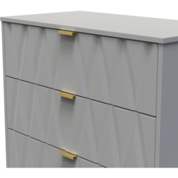 Crowndale Las Vegas Dusk Grey 3 Drawer Deep Chest of Drawers Ready Assembled - Wilko - thumbnail 6