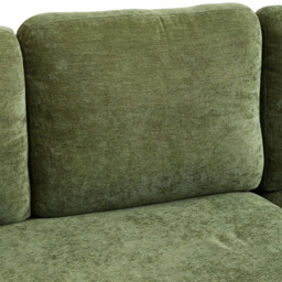 Living and Home 4 Seater Green Chenille Sofa with Footstool and Cup Holders - Wilko - thumbnail 7