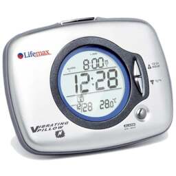 Lifemax Vibration Alarm Clock - Size: 7 x 9.2 x 1.6cm - Silver - Wilko - thumbnail 1