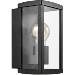Nordlux Luchy Black Glass Panes Outdoor Wall Light - Size: 22.7 x 11 x 12cm - Wilko - thumbnail 1