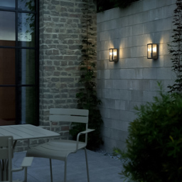 Nordlux Luchy Black Glass Panes Outdoor Wall Light - Size: 22.7 x 11 x 12cm - Wilko - thumbnail 3