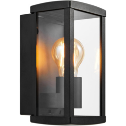 Nordlux Luchy Black Glass Panes Outdoor Wall Light - Size: 22.7 x 11 x 12cm - Wilko - thumbnail 4