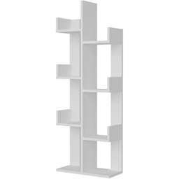 Decorotika Lui 8 Shelf White Tall Tree Style Bookshelf - Size: 137 x 50 x 22cm - Wilko - thumbnail 3